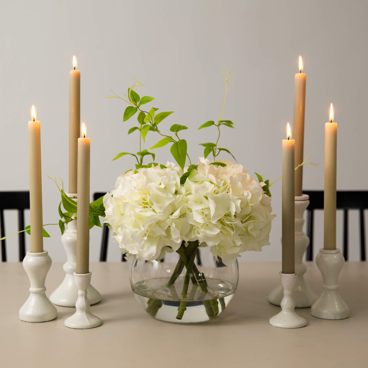 🤎 Gift-Worthy | Lovely Hydrangea Glass Display | Timeless Artificial Arrangement