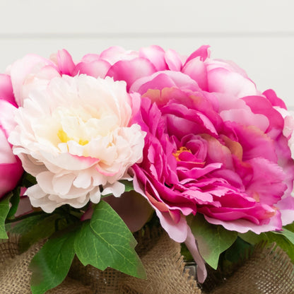 💐 Gift-Worthy | Graceful Peony Tabletop Beauty | Timeless Artificial Arrangement