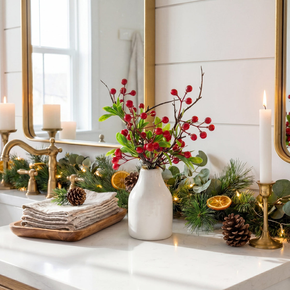 🍒 Gift-Worthy | Romantic Berry Vintage Display | Timeless Artificial Arrangement