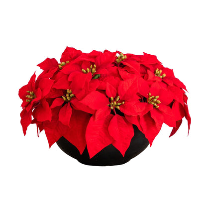 🎀 Gift-Worthy | Refined Poinsettia Petal Decor | Timeless Artificial Arrangement