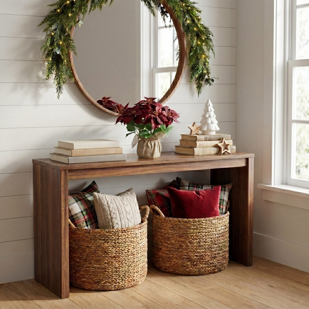 🎄 Gift-Worthy | Winter Poinsettia Garden Charm | Timeless Artificial Arrangement