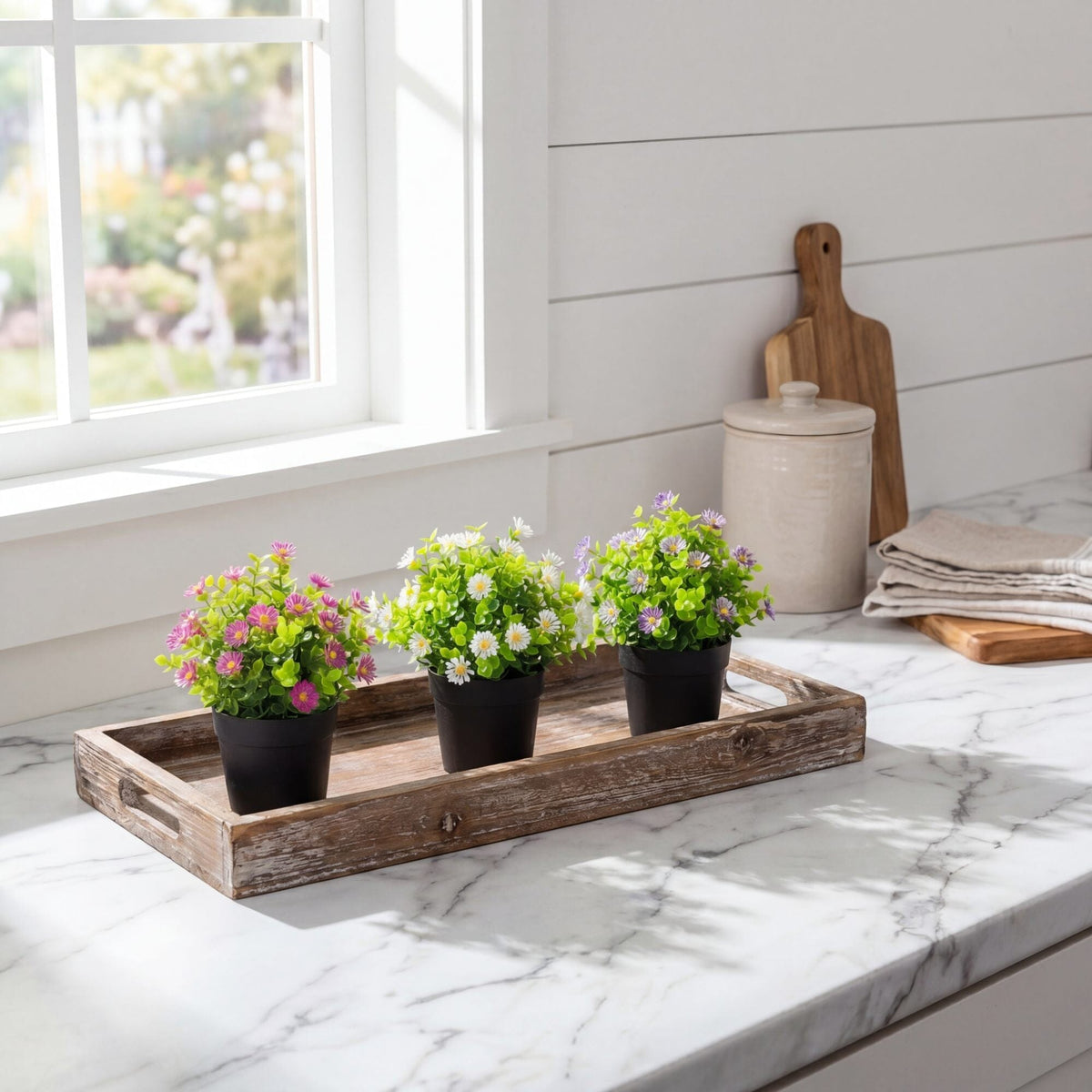 🌻 Gift-Worthy | Graceful Daisy Vintage Delight | Timeless Artificial Arrangement