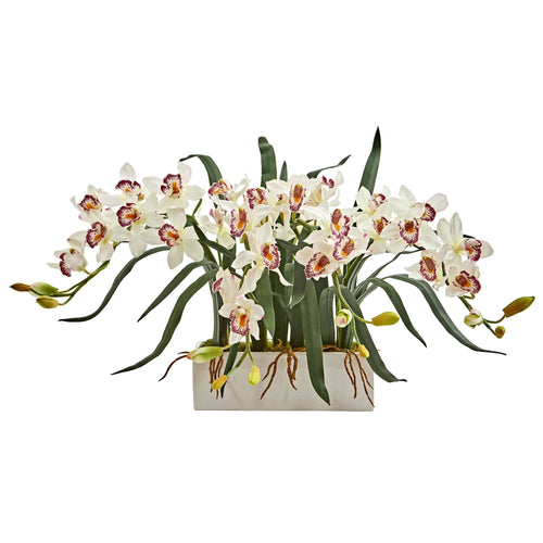 🌞 Gift-Worthy | Graceful Orchid Floral Accents | Timeless Artificial Arrangement