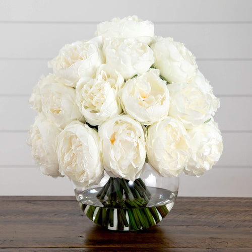 💖 Gift-Worthy | Serene Peony Tabletop Elegance | Timeless Artificial Arrangement