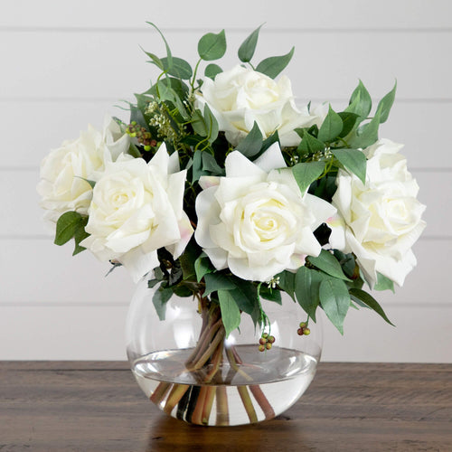 🧡 Gift-Worthy | Graceful Rose Tabletop Display | Timeless Artificial Arrangement