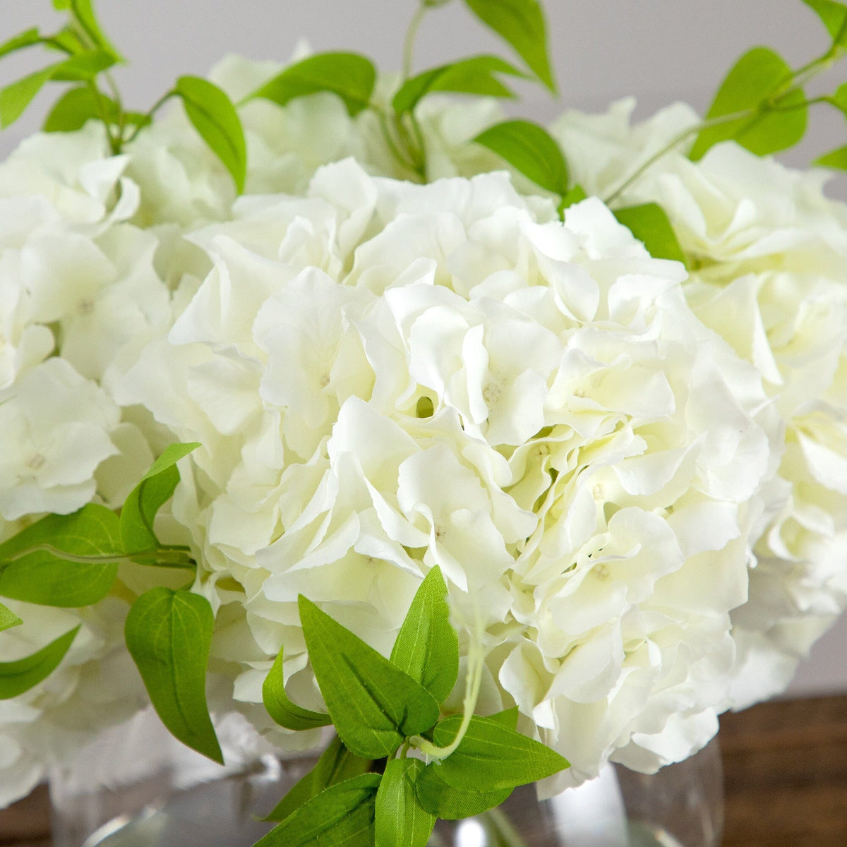 🤎 Gift-Worthy | Lovely Hydrangea Glass Display | Timeless Artificial Arrangement