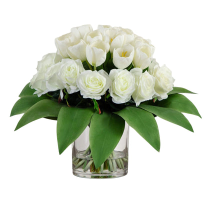 💛 Gift-Worthy | Romantic Rose Cottage Elegance | Timeless Artificial Arrangement